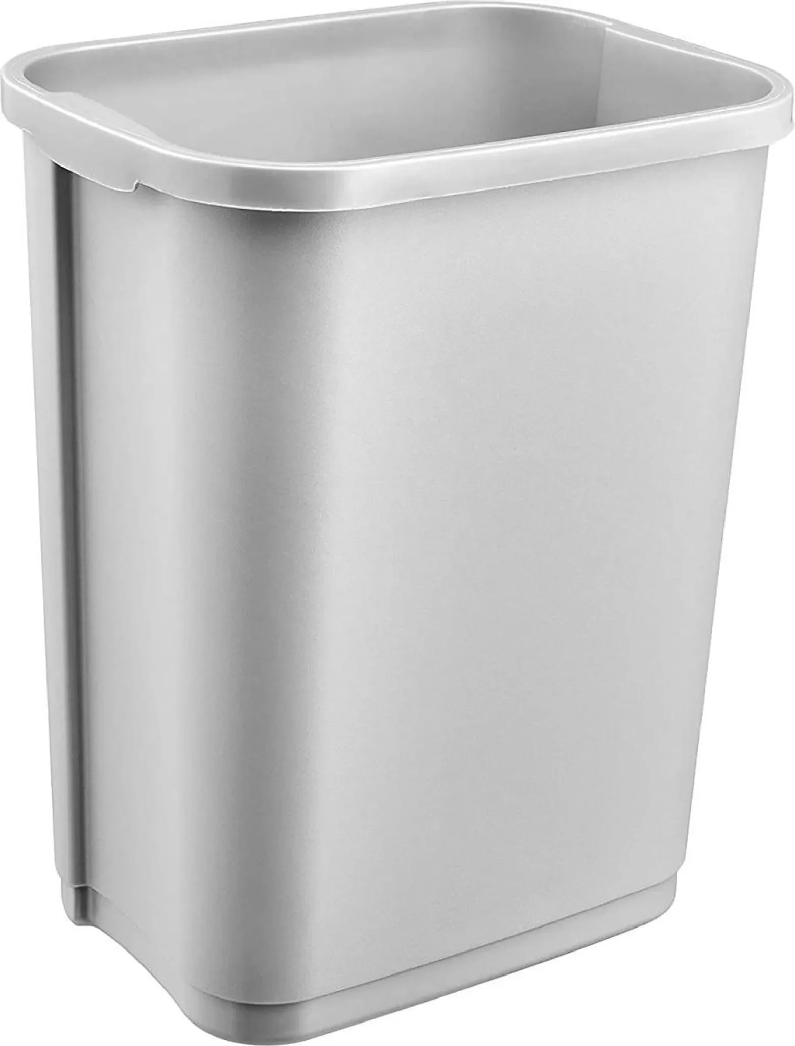 Abfalleimer mit Rolldeckel – 10 L, silber, 25,5 × 19 × 39 cm
